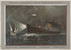 Advertentie voor de North German Lloyd Steamship Company door American School