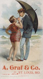 Amerikaanse trade card met reclame voor A Graf  Company, St Louis, Missouri (chromolitho) door American School