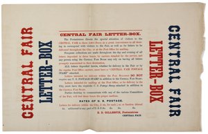 Aankondiging voor de Central Fair Letter Boxes, ca. 1864 door American School
