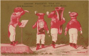 Band, reclame voor de Union Pacific Tea Co, South Boston door American School