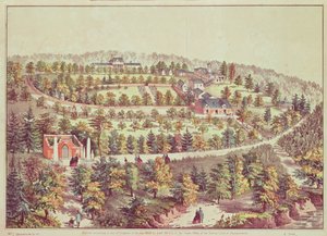 Vogelvlucht van Mount Vernon, 1859