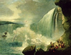 Blondin Oversteekt de Niagara Watervallen op een Strakke Koord, c.1859-60