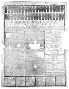 Bloedige slachting van de Britse troepen, Salem 1775 door American School