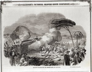 Bloedige slachting van Amerikanen in Havana, september 1851, uit 