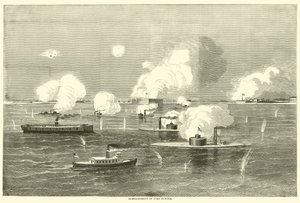 Bombardement van Fort Sumter, april 1863 door American School