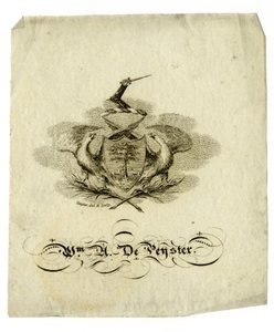 Boekplaat van William Axtell De Peyster (1793-1856), c.1840 door American School