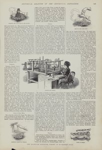 Braziliaanse zijderups tentoonstelling in Machinery Hall, Centennial Exposition, Philadelphia, Pennsylvania, USA door American School