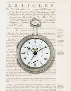 Kalenderhorloge, ca. 1780 door American School