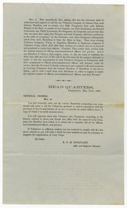 Oproep voor vrijwilligers onder Algemene Order nr. 4, 27 december 1860 door American School