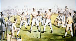Kampioenschapsgevecht tussen Tom Sayers en John Heenan in Farnborough, Engeland op 17 april