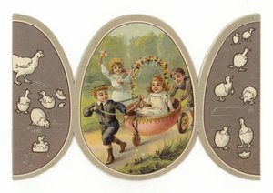 Kinderen Spelen in Eierenkar