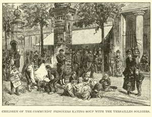 Kinderen van de Communistische Gevangenen die Soep Eten met de Soldaten van Versailles