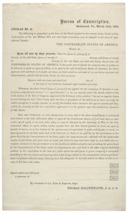 Circulaire nr. 12, een blanco aanvraag voor vrijstelling van dienst in het Confederale Leger, 24 maart 1864 door American School