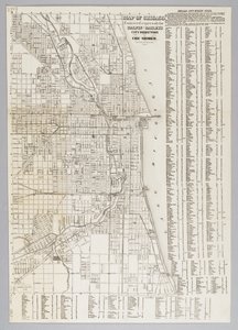 Kaart van de stad Chicago door American School