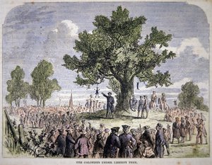 Kolonisten onder de Vrijheidsboom door American School