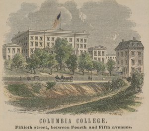Columbia College, Fiftieth Street, tussen Fourth en Fifth Avenues, 1865