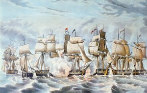 Overwinning van Commodore Perry op Lake Erie door American School