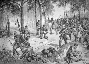 Confederale aanval bij de Slag bij Gettysburg