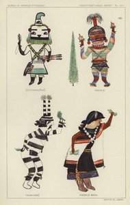 Cotokinunwu, Kaisale, Paiakyamu, Kaisale Mana (kleurenlitho) door American School