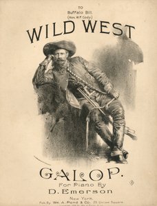 Omslag van het partituurblad voor Wild West Galop, 1888