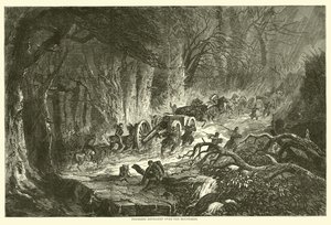 Artillerie over de bergen slepen, augustus 1863 door American School