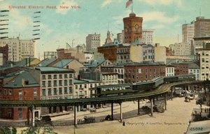 Verhoogde Elektrische Weg, New York, ca. 1900