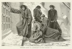 Keizer Hendrik IV, een smekeling voor paus Gregorius VII door American School