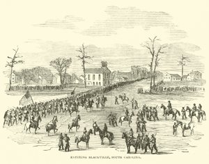 Binnenkomst in Blackville, South Carolina, januari 1865