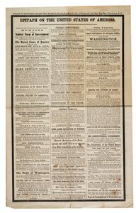 Grafschrift op de Verenigde Staten van Amerika, ca. 1861 door American School
