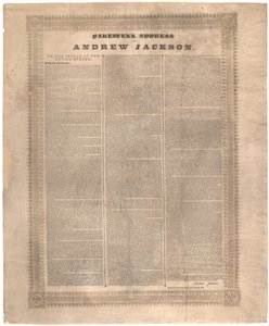 Afscheidsrede van Andrew Jackson, 1837 door American School