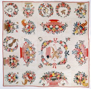 Vlag en Bloem quilt