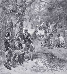Generaal Francis Marion in kamp door American School