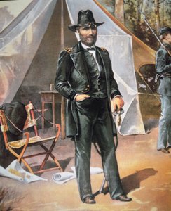 Generaal Ulysses Simpson Grant (kleur litho)