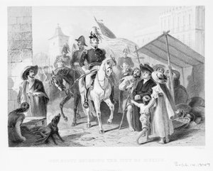 Generaal Winfield Scott (1786-1866) die de stad Mexico binnentreedt, 1847