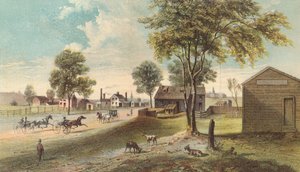Harlem Lane, van Central Park naar Manhattanville, 1865 door American School