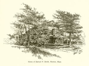 Huis van Samuel F. Smith, Newton, Mass door American School
