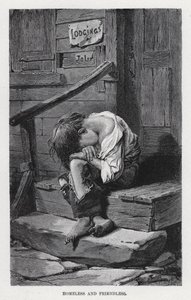 Dakloos en vriendloos (litho) door American School