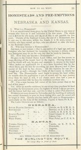 Homesteads en Pre-Empties, 1872
