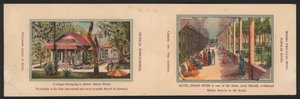 Hotelhandelskaart (gekleurde gravure) door American School