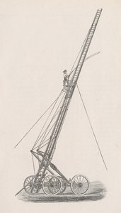 Illustratie van Slanglift en Truck No. 1. uit het Rapport van de Raad van Politie, in de Brandweer, aan de Gemeenteraad van de Stad Chicago, p. 70., 1872 door American School