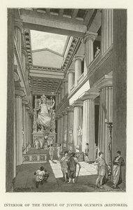 Interieur van de Tempel van Jupiter Olympus, gerestaureerd door American School