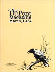 Internationale kraaien-schietwedstrijd, voorpagina van het DuPont Magazine, maart 1924