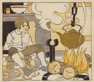 James Watt kijkt naar de kokende theeketel van zijn grootmoeder