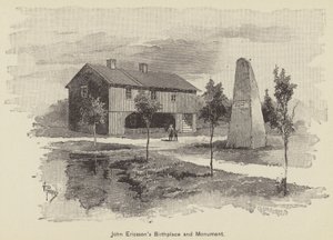 Geboorteplaats en monument van John Ericsson door American School
