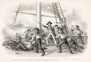 John Paul Jones neemt de Countess & Serapis gevangen, 23 september 1779, pub.1885