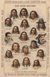 Kickapoo Indiaanse medicijnmannen door American School