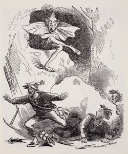 Kobolds, uit The World Guide to Gnomes, Fairies, Elves and Other Little People door Thomas Keightley (1789-1872) gepubliceerd 1880 (ZW gravure) door American School