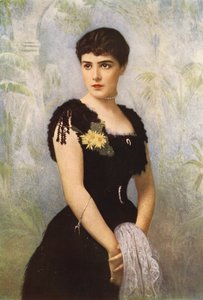 Lady Randolph Spencer-Churchill, geboren Miss Jennie Jerome uit New York, die trouwde met Lord Randolph Spencer-Churchill