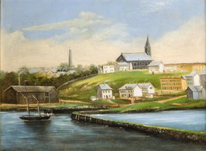 Landschap van Bunker Hill door American School