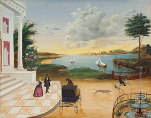 Vertrek uit het landhuis, ca. 1850-55